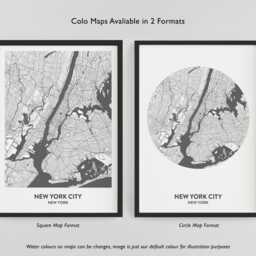 Personalised Colour Map Print, Custom City Poster, Choose Your Colours, Any Location Wall Art, Coordinates Gift - thumbnail 2