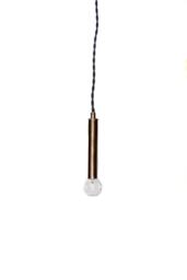 Modern Mini Cylinder Pendant - Mid Century Minimalist Ceiling Fixture Exposed Bare Bulb Candelabra Base Bulb Fixture Chrome
