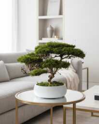 Artificial Bonsai Tree, Preserved For Living Room, Japanese Inspired Decor, Modern Home Savanna Acacia Anniversary Gift - thumbnail 1