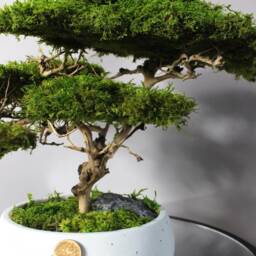 Artificial Bonsai Tree, Preserved For Living Room, Japanese Inspired Decor, Modern Home Savanna Acacia Anniversary Gift - thumbnail 3