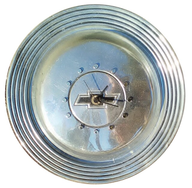 Sale Chevy Hubcap Clock, 70S With Numbers - A120711 Hub Cap