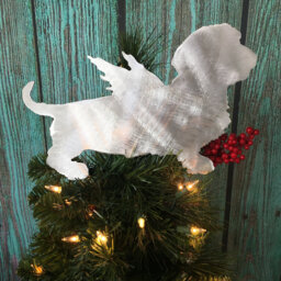 Wire Haired Dachshund Angel Dog, Beautiful Silhouette in Metal, Christmas Tree Topper, Wall Hanging Or Shelf Art Yard Stake, Great Gift