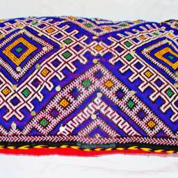 "Moroccan Kilim Pillow Cushion Cover, Handmade Double Face With Silver Sequins 29"" X 20" - thumbnail 2
