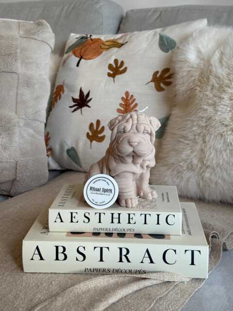 Shar Pei Dog Candle Handmade Soy Wax Scented Gift - image 1