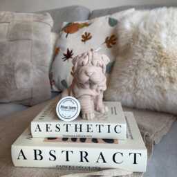 Shar Pei Dog Candle Handmade Soy Wax Scented Gift - thumbnail 3