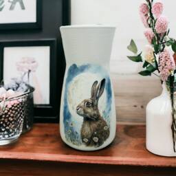 Bunny Vase, Rabbit Gifts, Decorations, Hare Lovers, Bunnies - thumbnail 1