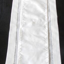 Toilet Paper Holder Hand Embroidered On Ecru Cotton Canvas 2 Places - thumbnail 3