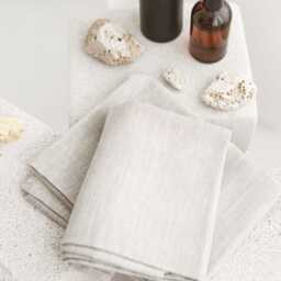 Large Linen Bath Towel Organic Natural Bathroom, Spa, Sauna, Beach Towels. Eco Friendly Travel, Yoga, Gym Sheet, Christmas Towel Set - thumbnail 2