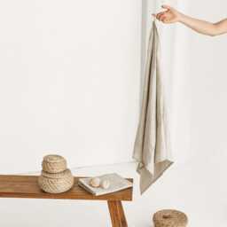 Large Linen Bath Towel Organic Natural Bathroom, Spa, Sauna, Beach Towels. Eco Friendly Travel, Yoga, Gym Sheet, Christmas Towel Set - thumbnail 4