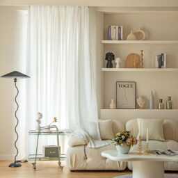 Custom White Sheer Voile Curtain Anti-Scratch, Made To Measure - thumbnail 2