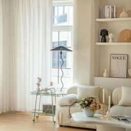 Custom White Sheer Voile Curtain Anti-Scratch, Made To Measure - thumbnail 3
