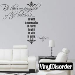 Be Thou An Example Of The Believers in Word Conversation Charity - Vinyl Wall Decal Quotes Sticker C064Bethouiiet - thumbnail 1
