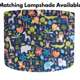 Safari Animal Cushion Cover Blue, Children Bedroom Accessories, Jungle Cushions For Nursery Decor, Covers Cute - thumbnail 2