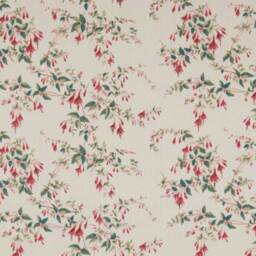 Colefax & Fowler Fuchsia Red/Forest Linen Cushion Cover Pillow Double Sided - thumbnail 3