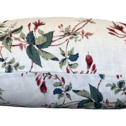 Colefax & Fowler Fuchsia Red/Forest Linen Cushion Cover Pillow Double Sided - thumbnail 2