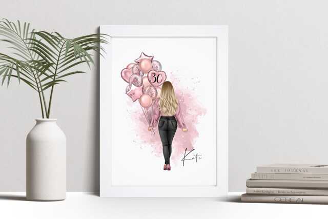 Personalised 30Th Birthday Print, Female Gift, Custom Wall Art Framed Picture, Present For Her, Women, Friend, Daughter, Sister Nl - image 1