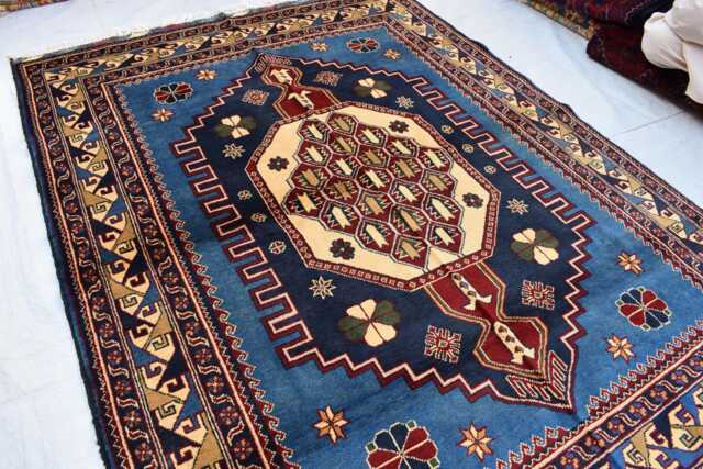 Handmade Maranus Wool Rug Authentic Afghan Carpet - 6.7x4.9 Ft - image 1