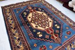 Handmade Maranus Wool Rug Authentic Afghan Carpet - 6.7x4.9 Ft - thumbnail 1