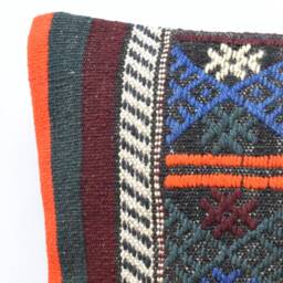 striped Pillow Turkish Boho Kilim Pillows Cover Bohemian 45x45 Navajo - thumbnail 2