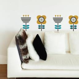 Scandi Flower Set Wall Sticker Decal - Nursery Stickers, Animal Decals, Home Decor, Baby Room, Art, Girl, Boy - thumbnail 2