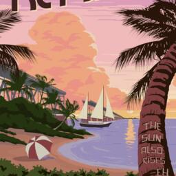 Reprint Of A Vintage Travel Poster To Key West Florida - thumbnail 3