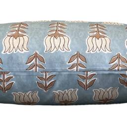 Schumacher Mia Tulip Sky & Sand Cushion Cover Pillow Double Sided - thumbnail 3