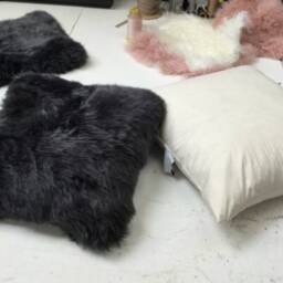 Sheepskin , Sheepskin Cushions, Genuine Cushion Covers Hygge, Scatter Cushion, Pillow - thumbnail 3