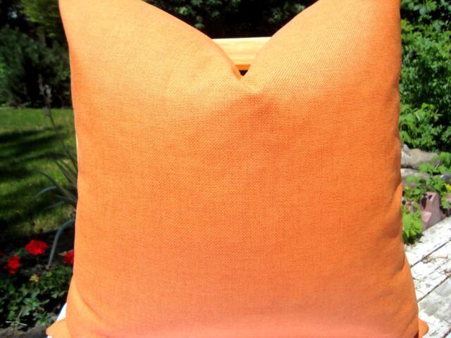 "Decorative Designer Orange Solid Indoor/Outdoor Pillow Cover 18"" X 18"", 16"" 16"", 12"" 20"" Or 10" - image 1