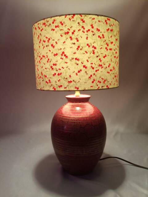 Lampshade 30cm Diameter X 21cm High - Handmade Using Hand Printed Japanese Chiyogami Paper - image 1