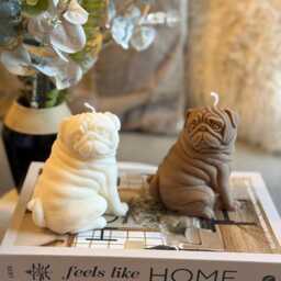 Handmade Pug Candle - Puppy Figure Decor Dog Lover Gift - thumbnail 3