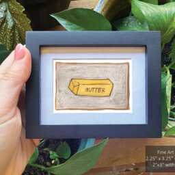 "Butter Painting Print Kitchen Food Art - 2.25"" X 3.25" - thumbnail 3