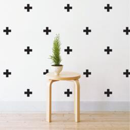 Mini Crosses - Set Of 36 Wall Sticker Decal - Pattern, Art, Girls Room, Boys Nursery Decal, Decals, Kids Room Patterns - thumbnail 1