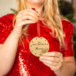First Christmas As Mummy Personalised New Mum Decoration - thumbnail 1