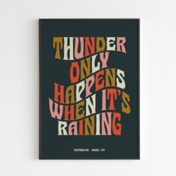 Fm Inspired - Dreams Thunder Only Happens No.3 Lyrics Music A3 A4 A5 Wall Art Poster Print - thumbnail 2