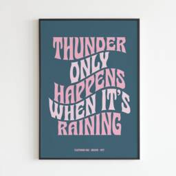 Fm Inspired - Dreams Thunder Only Happens No.3 Lyrics Music A3 A4 A5 Wall Art Poster Print - thumbnail 3