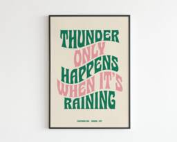 Fm Inspired - Dreams Thunder Only Happens No.3 Lyrics Music A3 A4 A5 Wall Art Poster Print - thumbnail 1
