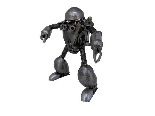 Z Gok Inspired Robot Sculpture, 7 Tall, 100% Handmade From Metal Scrap, Good Gift For Him/Her Who Loves Animation - image 1