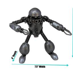 Z Gok Inspired Robot Sculpture, 7 Tall, 100% Handmade From Metal Scrap, Good Gift For Him/Her Who Loves Animation - thumbnail 2
