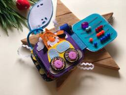 Personalised Felt Quiet Book From 6 Month To 2 Years, Educational Book, Felt Busy Book, Baby Activity Book. Kids - thumbnail 1