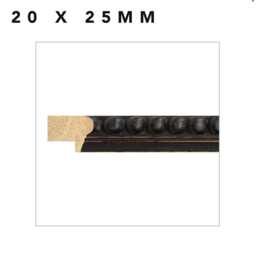 Embossed Wood Beaded Photo Frame, Custom Color, Handmade - thumbnail 3
