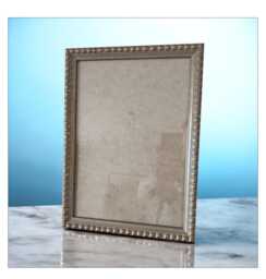 Embossed Wood Beaded Photo Frame, Custom Color, Handmade - thumbnail 1