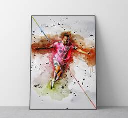 Lionel Messi Inter Miami Poster - Football Wall Art Print Ref #413 - thumbnail 1