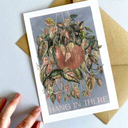 Hang in There Trailing House Plant Art Print/Greeting Card - thumbnail 2