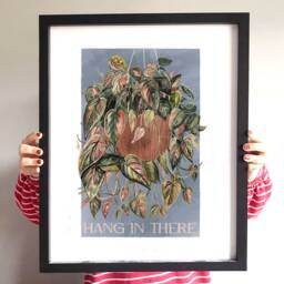 Hang in There Trailing House Plant Art Print/Greeting Card - thumbnail 1