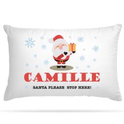 Personalised Christmas Santa Themed Pillow Case 6 Different Design Option For A Fun Xmas Decorations Any Name Unique Keepsake Gift Kids - thumbnail 2
