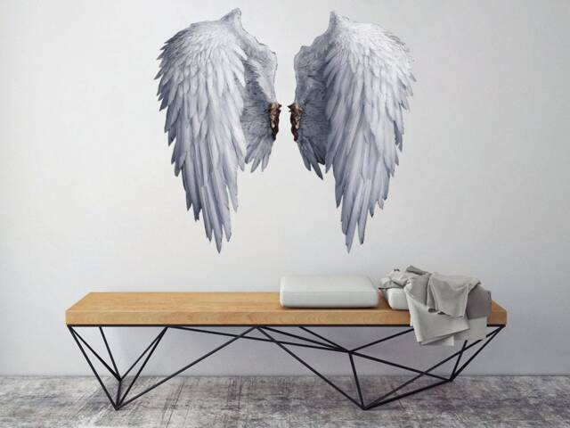 Angel Wings Wall Decal Large Sticker Graffiti Decor Street Art Printable - image 1