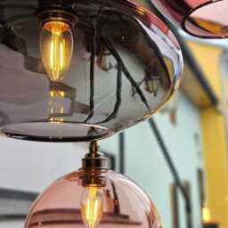 Hand Blown Czech Glass Cluster Pendant Light, Dining Kitchen Table Chandelier, Foyer Stairwell Lighting - thumbnail 2