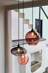 Hand Blown Czech Glass Cluster Pendant Light, Dining Kitchen Table Chandelier, Foyer Stairwell Lighting - thumbnail 1
