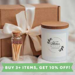 Couple Wedding Day Candle Gifts Mr & Mrs Present Prints - thumbnail 1