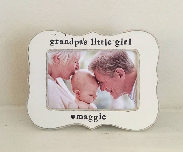Grandpas Little Girl Picture Frame, Gift For Grandpa, Papa Grandparents Father's Day Frame From Grandchild - image 1